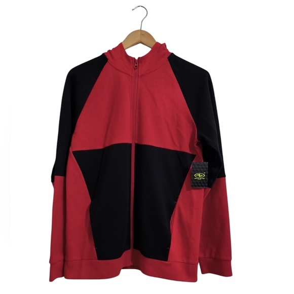 Athletic Works sz XXL sz 18  Red and Black Casual Zip Front Boys Hoodie Jacket - Picture 1 of 7